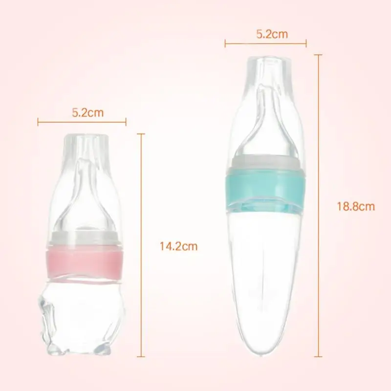 Новорожденный ребенок медицина подачи воды съедобные силиконовые имитация соски форма бутылки с шкалой игла подачи жидкости Тип