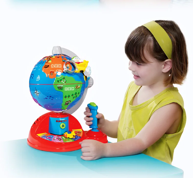 Новая детская музыкальная игрушка обучающая языкам головоломка Раннее детство развивающие игрушки AR мир Глобус география для детей Рождественский подарок - Цвет: Многоцветный