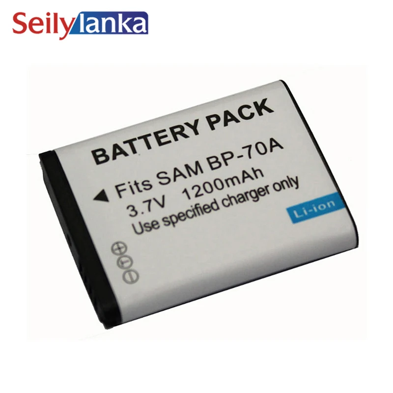 1200 мАч для SAMSUNG BP-70A BP70A цифровых фотоаппаратов аккумулятор видеокамера BP-70 BP70 BP-70EP