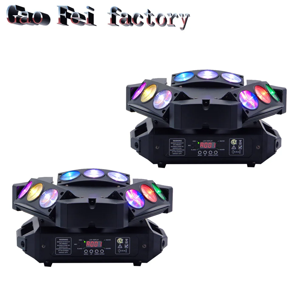 

Product Mini LED Stage Light 9x12W RGB Spider 9 Eyes Sueper Beam light (2pcs/lot)