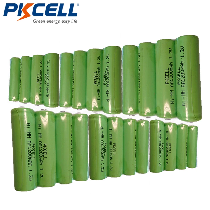 24pcs pkcell aa nimh rechargeable battery aa 1200mah 1 2v ni mh