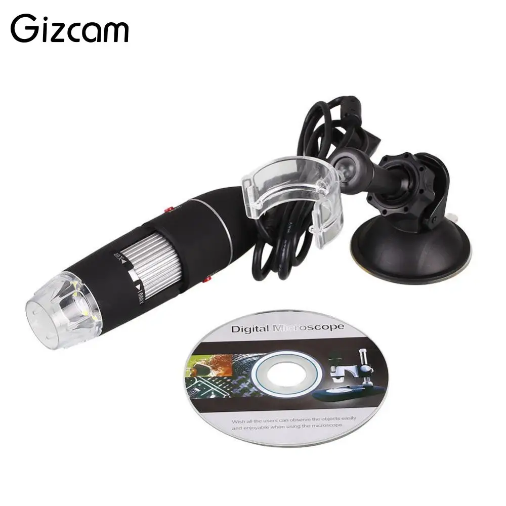 Gizcam портативный 1000x цифровой USB микроскоп 8 LED эндоскоп HD лупа видео камера высокое