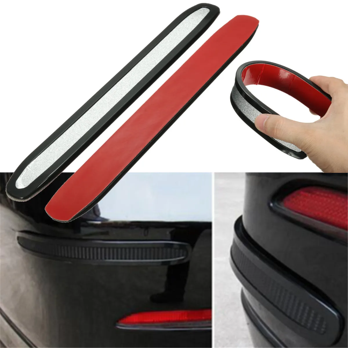 

2x Car Bumper Corner Guard Strip Anti-rub Scratch Protection Decoration