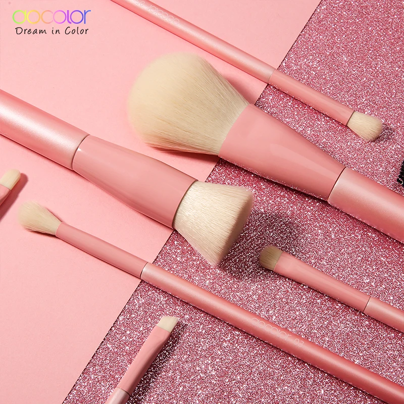 Najtaniej Docolor pędzle do makijażu profesjonalne 8 sztuk makijaż zestaw pędzli fundacja cień do powiek mieszanie pędzle do makijażu z uchwyt na szczotki