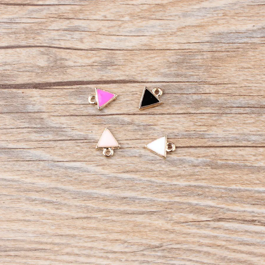 

20pcs/lot Oil Drop Small Triangle Alloy Jewelry Pendant Accessories Handmade Bracelets Necklace DIY Metal Jewelry