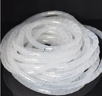 

10mm 10m/rollHose protection wire case hose pipe cable finishing line with fixed bundle of wire Transparent Protection Wire Wind