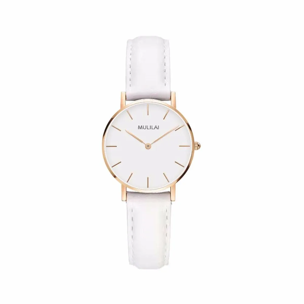 

Women Top Luxury Ultrathin 32mm Simple Fashion dw style Watches Brand Rose Gold Quartz leather Wristwatches