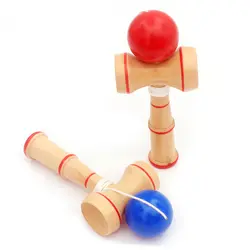 Новое поступление 2017 года Детские деревянные игрушки Kendama игрушки шары небольшой Размеры 13,5-16,5 см синий и красный цвета жонглирование мяч