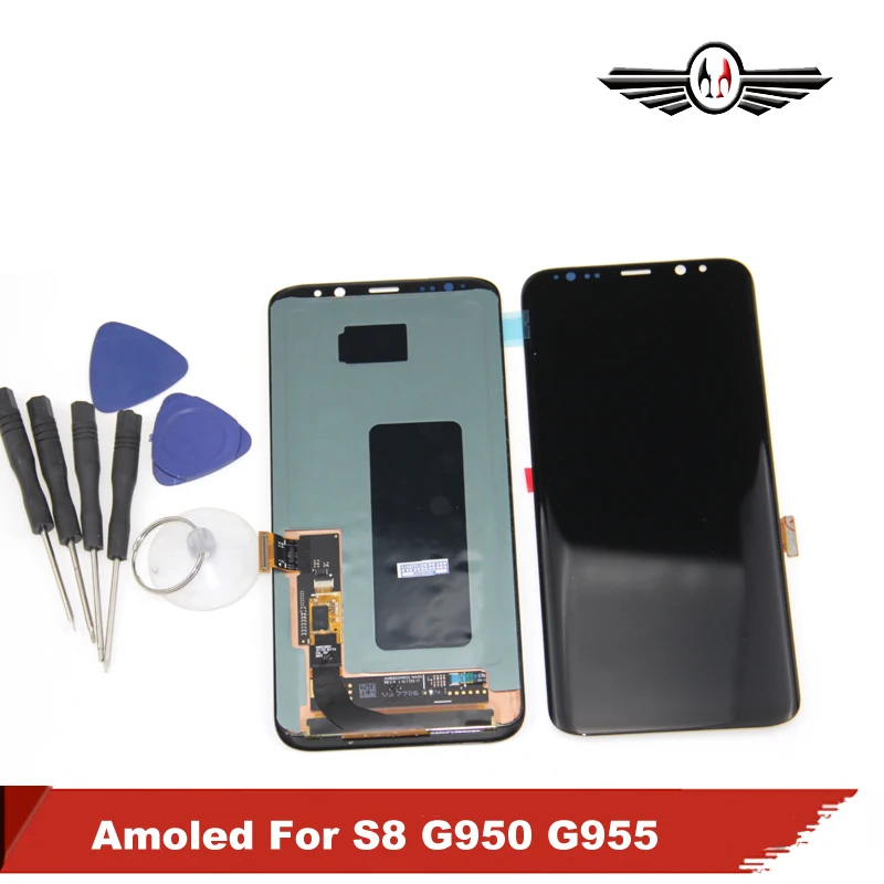 

LCD+Frame For SAMSUNG Galaxy S8 Display S8 Plus G950 G950F G955 G955F Touch Screen Digitizer Assembly warranty