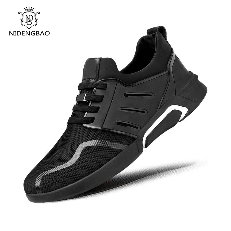Hot Sale Men Shoes Lightweight Sneakers Breathable Slip-on Casual Shoes For Adult Fashion Footwear Zapatillas Hombre Black Cheap