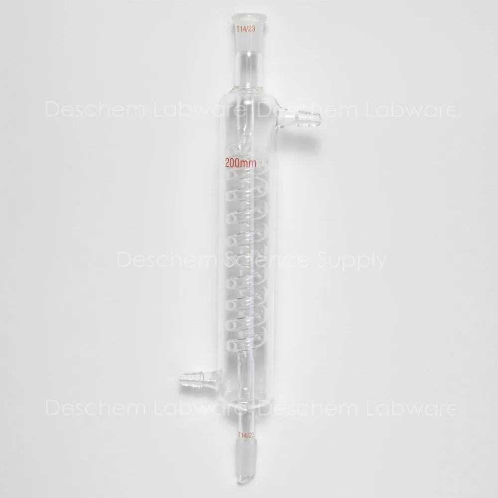 

200mm,14/23,Graham Condenser,Glass Coiled Column,Lab Chemical Glassware