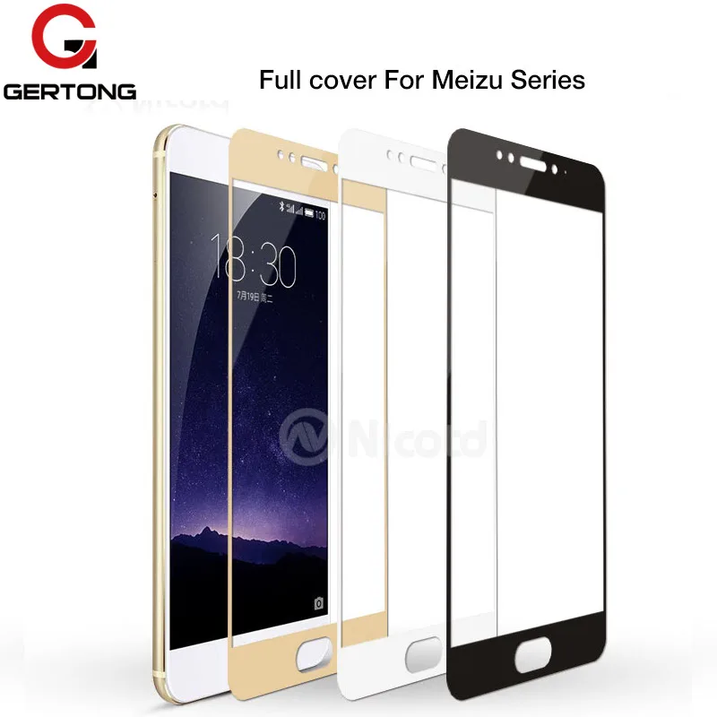 Защитное стекло GerTong закаленное с полным покрытием для Meizu M6 Note M5 M5S M5C M3 S C M3S mini M3E MX6