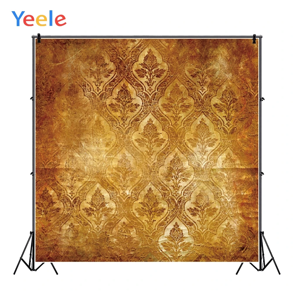 Yeele винтажный гранж таинственный Золотой потертый фон для фотосъемки