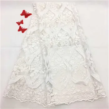 

2019 New Design African Dry Lace Fabrics High Quality Tulle Lace Fabric Swiss Voile With Beads Swiss Voile Lace In Switzerland