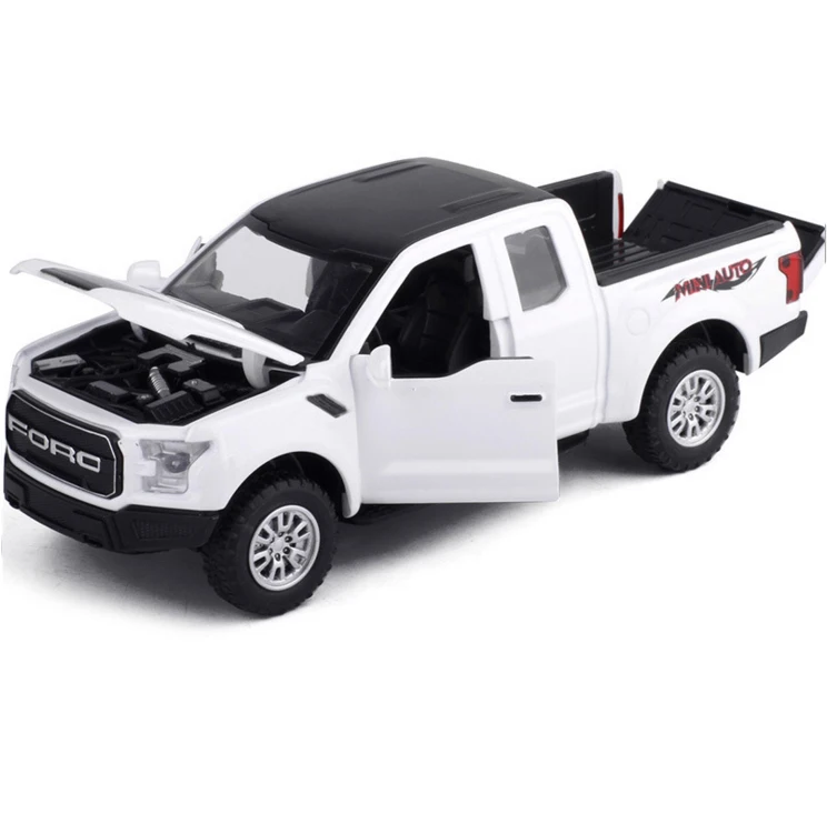 1:32 F150 pick up Truck модель автомобиля из сплава металлические Литые Игрушки транспортные средства оттягиваются мигающий Звук для детей игрушки