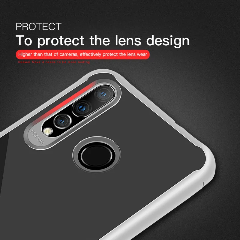 KHW2080_3_JONSNOW Soft Case for Huawei Nova 4 Transparent Anti-knock Protect Cases Soft Glue All-inclusive Back Cover