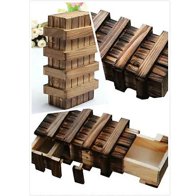 

Toys For Baby Children Kids Magic Compartment Wooden Puzzle Box With Secret Drawer Brain Teaser Kid Gift