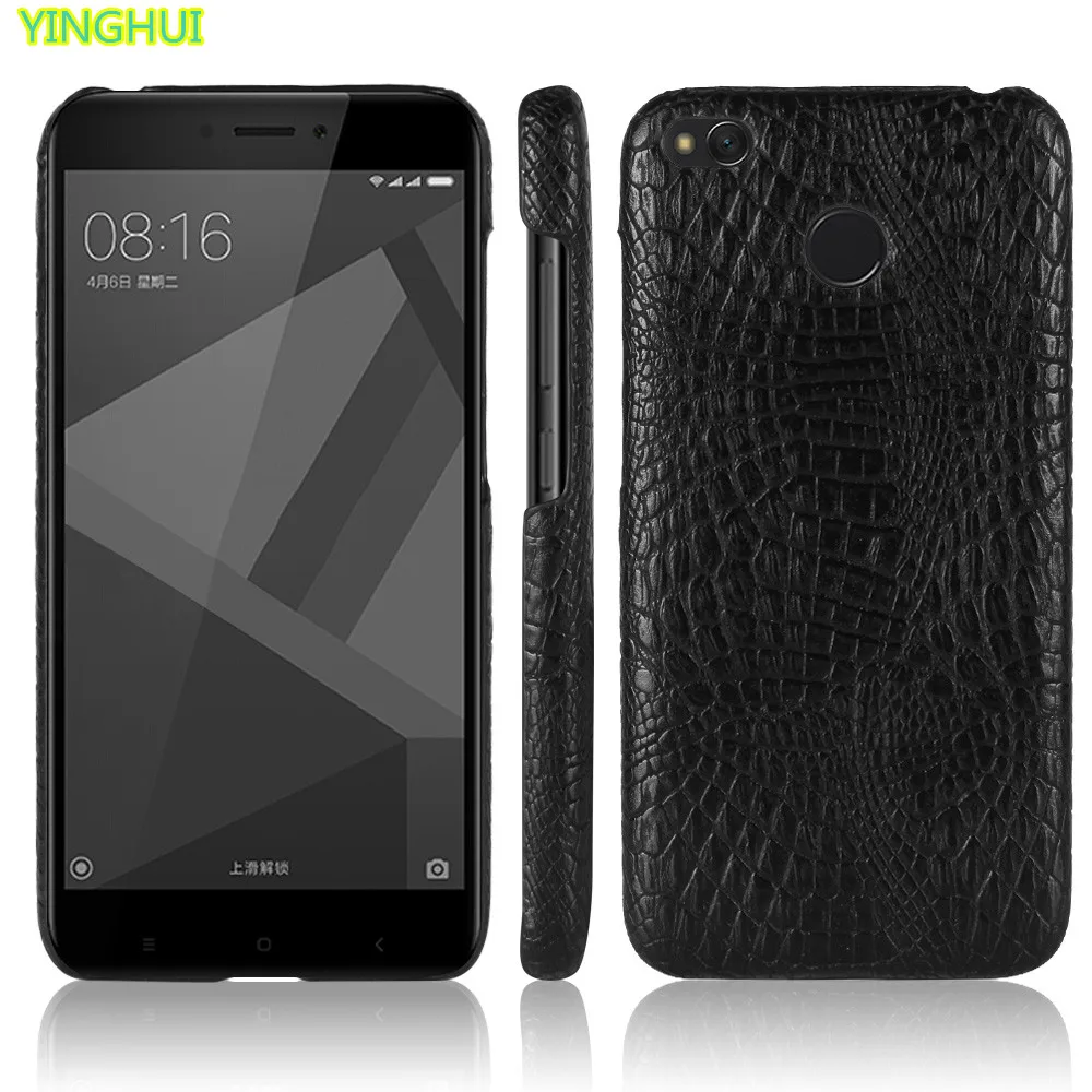 Xiaomi Redmi 4X phone bag case For 4 x Luxury Crocodile Skin PU leather Protective Case Cover xiomi 4x |