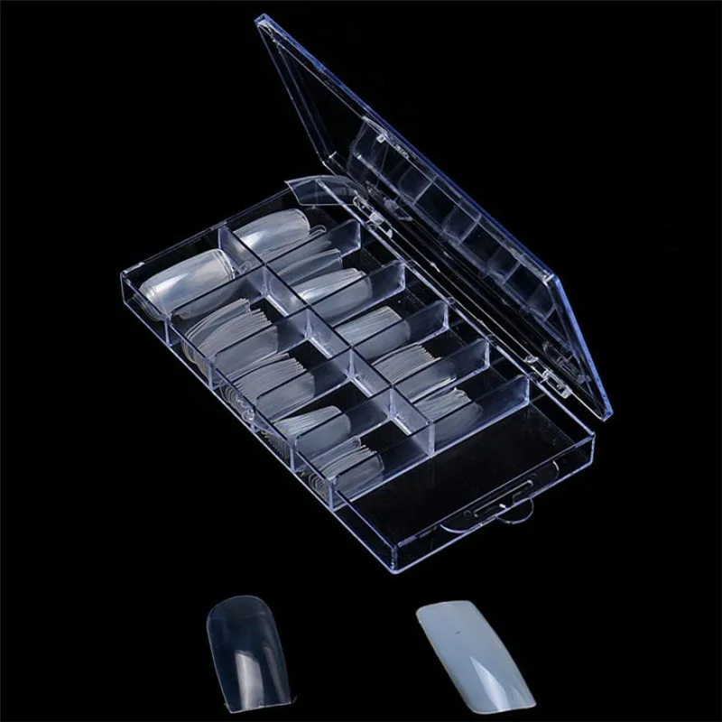 

2018# 100Pcs Acrylic False Fake Nail Art Fingernail Full Clear Natural False Nail Wholesale & Drop Shipping