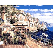 Картины в рамке живопись масляными красками море по номерам DIY цифровые картины Раскраска по номерам на холсте уникальные подарки украшение дома