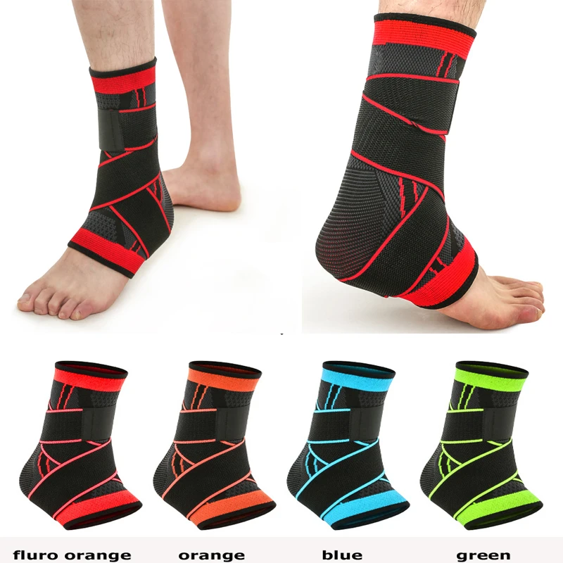 

1 Pc Pressurizable Bandage Ankle Support Protect Foot Basketball Football Badminton Anti Sprain Ankle Guard Warm Brace Nursing
