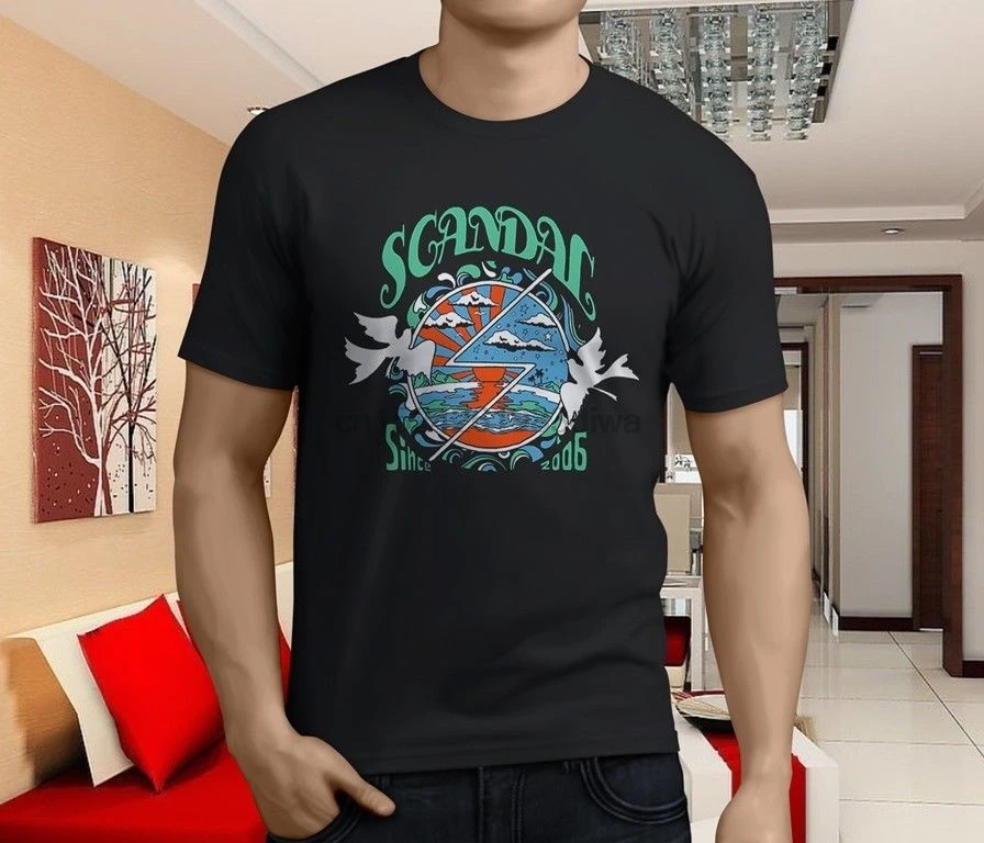 New Popular SCANDAL METAL JAPAN BAND LOGO Mens Black T Shirt Size S 3XL