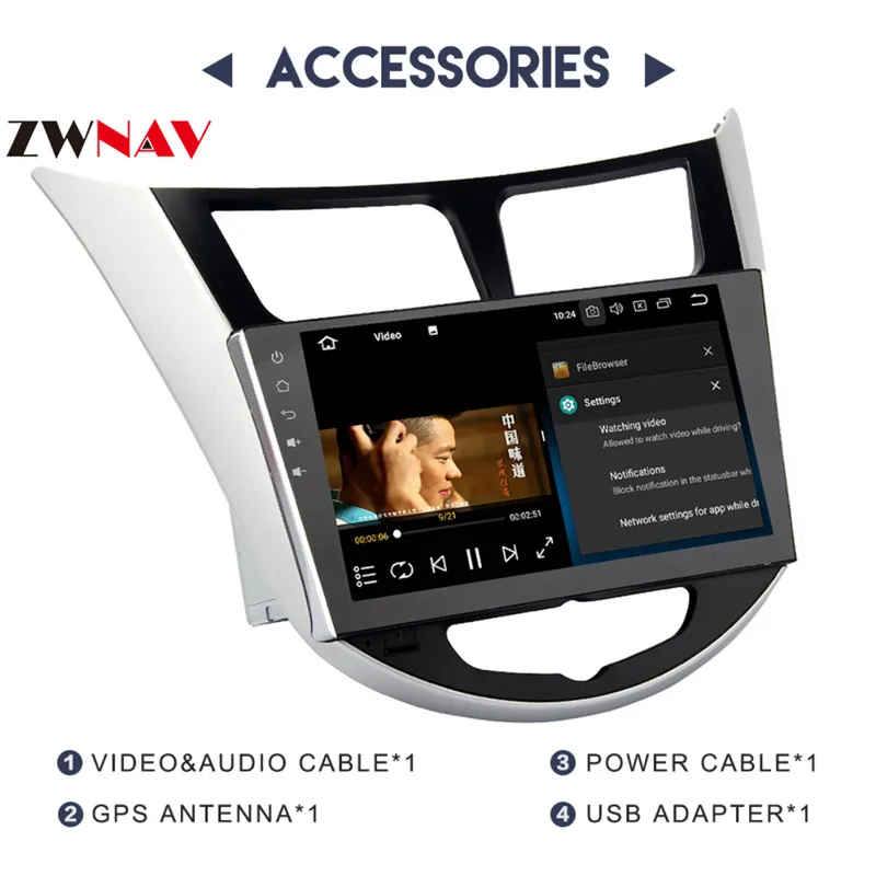 Top 9 Inch Octa Core Android 8.0 Car Player GPS Navi For Hyundai Verna I25 2011-2017 No DVD Multimedia Stereo Car Radio Headunit 10