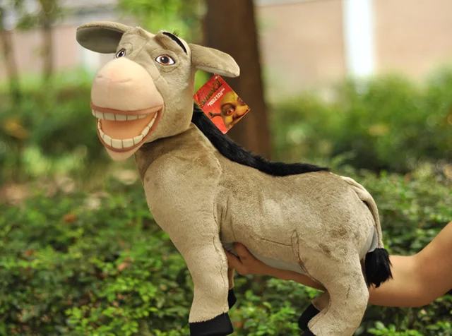 Âne jouets en peluche Shrek le troisième âne 40 cm poupée en peluche de  Shrek 3 film en stock | AliExpress