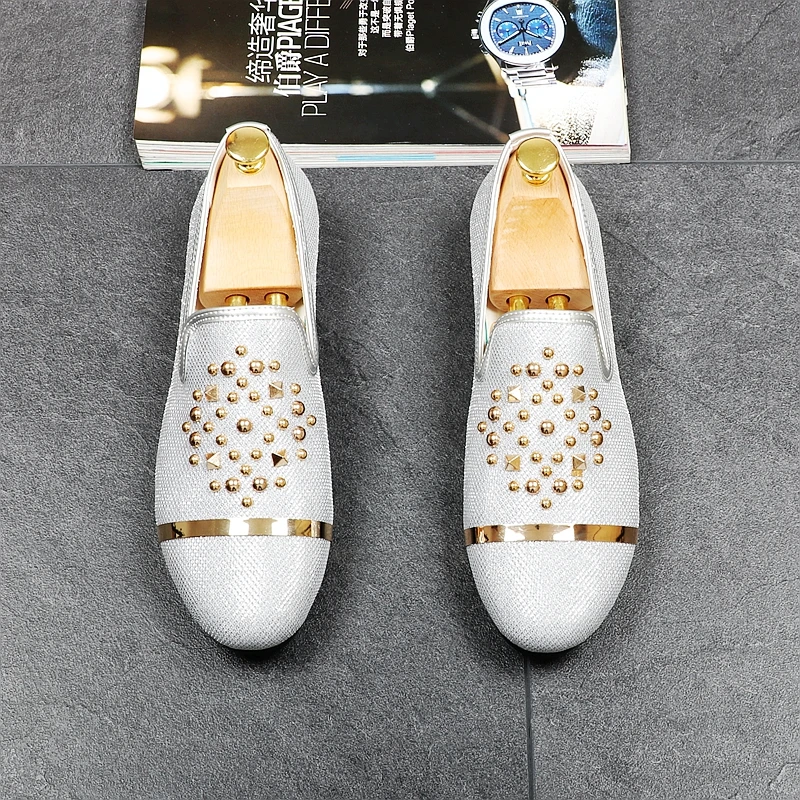 or Peluche Luxe Hommes Designer En Zapatillas argent Espadrilles Deportivas Panda Fête De Mocassins Mode Paillettes Rivet Noir Tenue Décontractées L54Rq3Aj