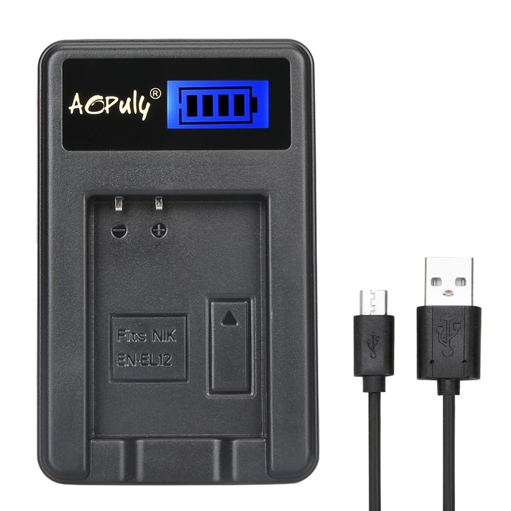 Aopuly Enel12 En El12 Lcd Usb Battery Charger For Nikon Coolpix S9700