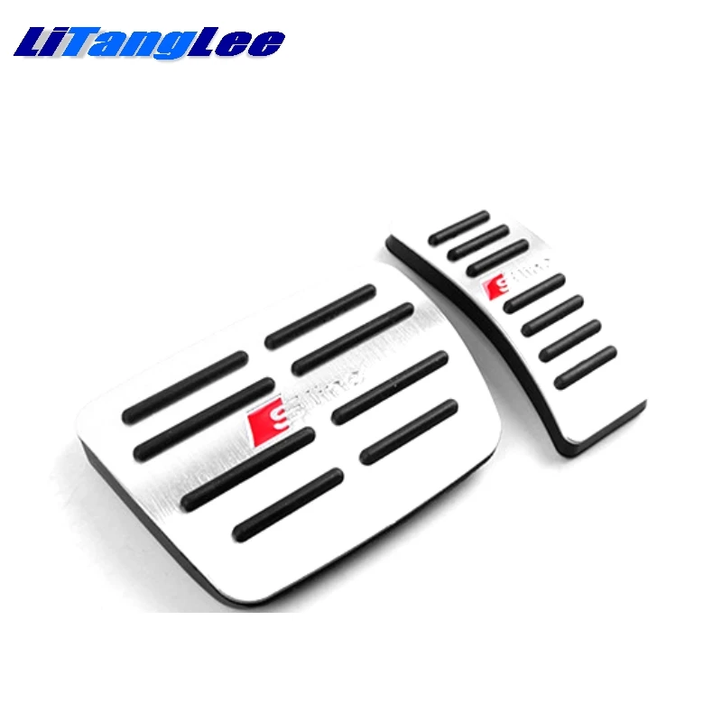 LitangLee Car Accelerator Pedal Pad Cover Sport Racing Design For Audi A4 B7 8E 8H 2004~2009 AT Foot Throttle Pedal Cover (1)