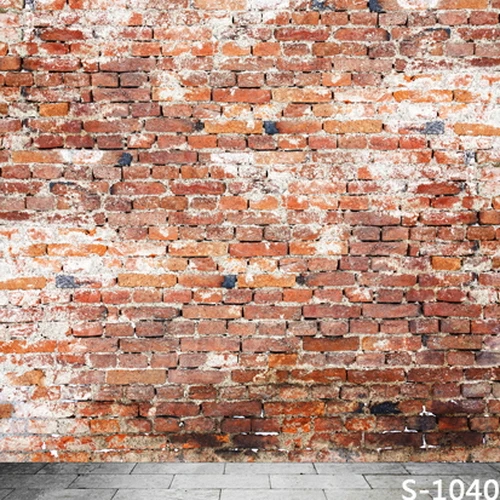 10x10FT светло-красные кирпичи стены стиральная белая паста пользовательские
