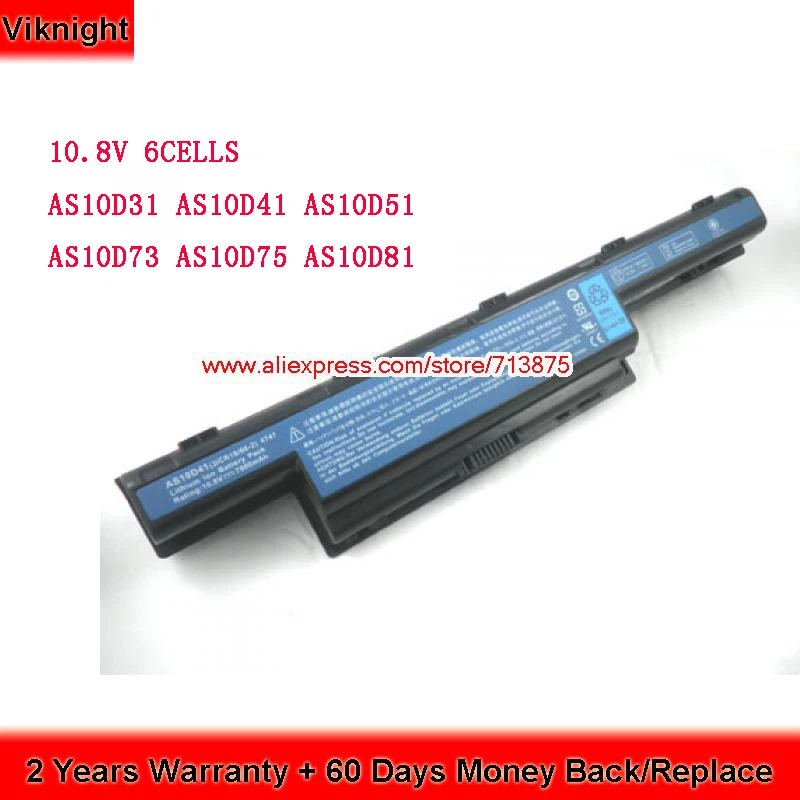 

Original 10.8V 6 Cells AS10D31 AS10D81 Laptop Battery for Acer Aspire 5349 V3-571G 5750G 5750 5742G 4741 P5we0 AS10D73 AS10D75