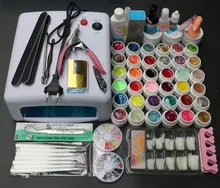 New Pro 36W UV GEL White Lamp & 36 Color UV Gel Nail Art Tools polish Set Kit MS-111