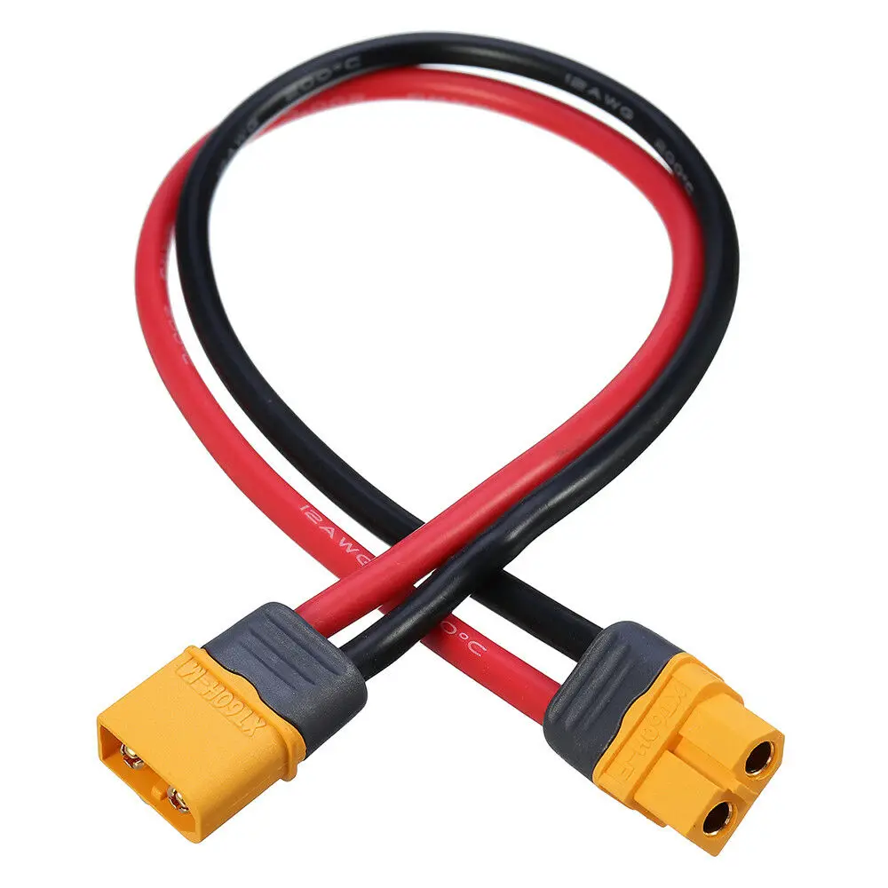 

Aerops Amass 15cm / 20cm / 30cm 12AWG XT60H Male to Female Plug Extending Wire Cable Adapter Convertor for Battery Power Connect