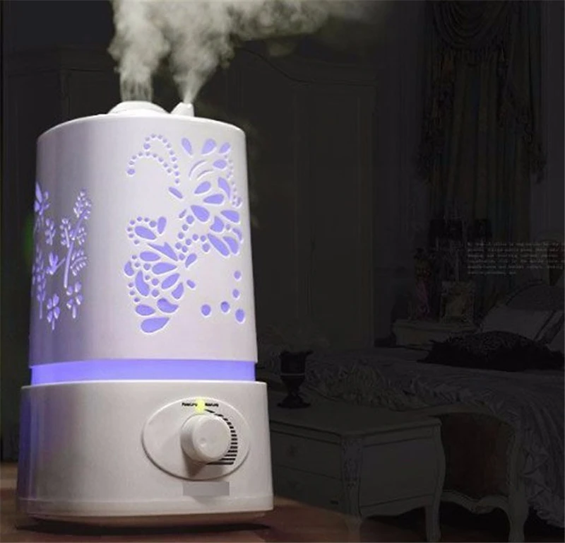 

5 In 1 Portable Ultrasonic Humidifier Multifunctional Aroma Oil Diffuser Air Humidifier Ioniser With LED Light Lamp Air Purifier