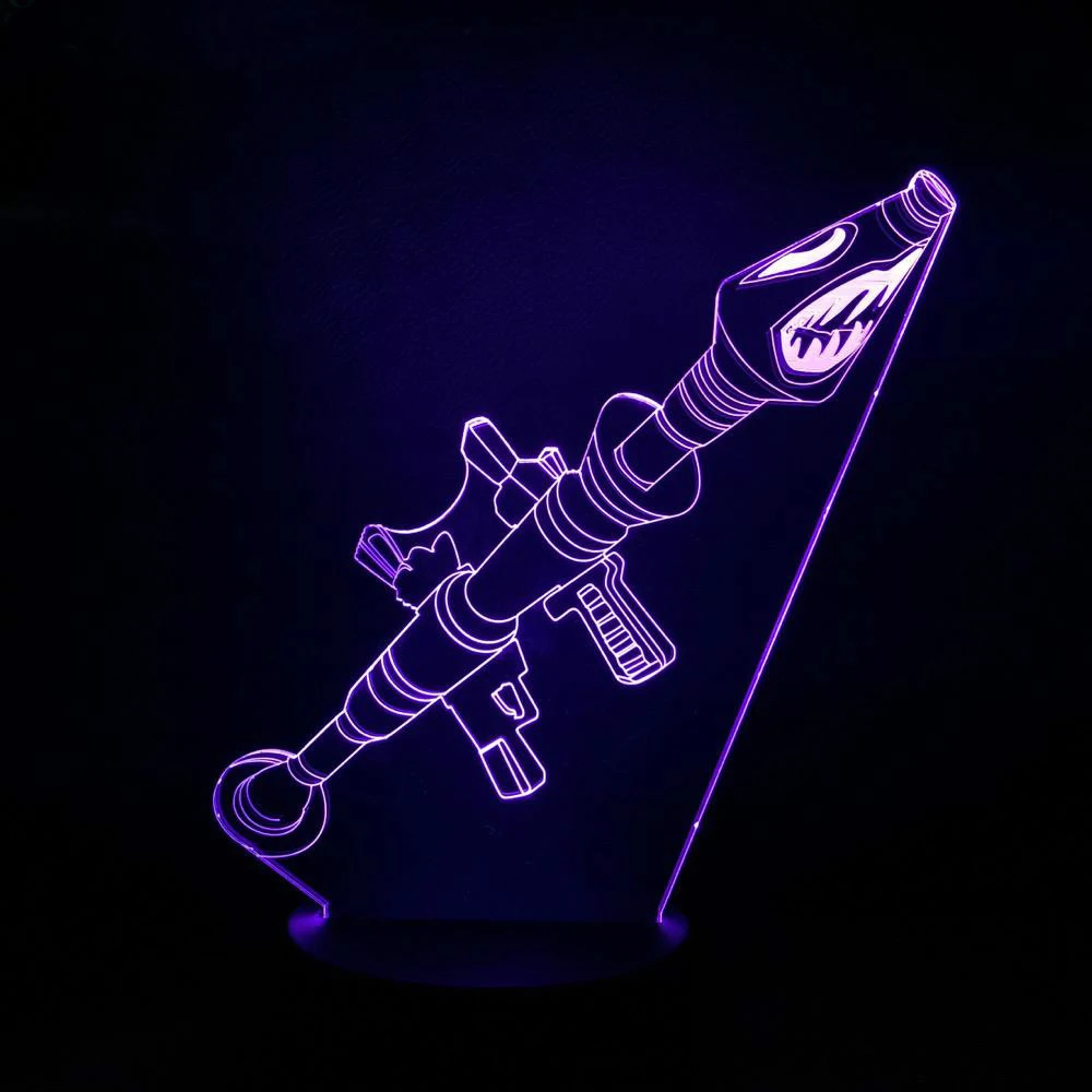 

2019 new Model 3D Nightlight Visual Illusion LED 7 Colors Changing Light Battle Royale Fortress Night Figure gift