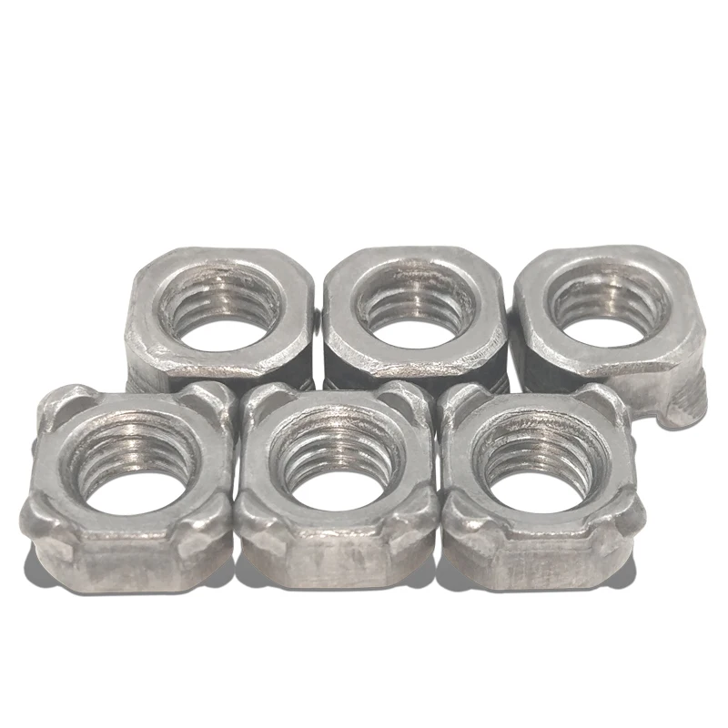 

10PCS-M10/M12*1.25 Square Welding Nut / Square Spot Welding Nut/ Four Corner Welding Nut