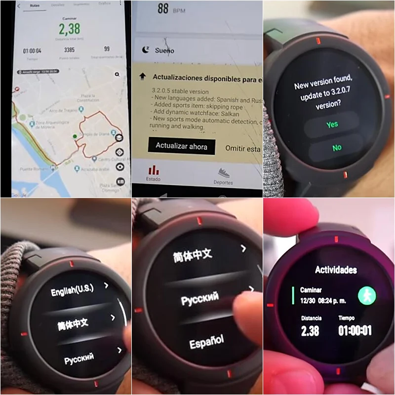 Спортивные Смарт часы Huami Amazfit Verge 3 дюйма GPS Bluetooth воспроизведение музыки звонки