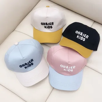 

Children Cap new Spring Summer Autumn Children Baseball Cap Boy Girl Hip Hop Caps Letter Colorblock Kids Sun Hat M