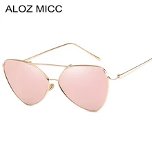ALOZ MICC Sexy Irregular Mirror Sunglasses Women Fashion Brand Designer Men Alloy Frame Little Pilot Mirror Eyeglasses UV Q132