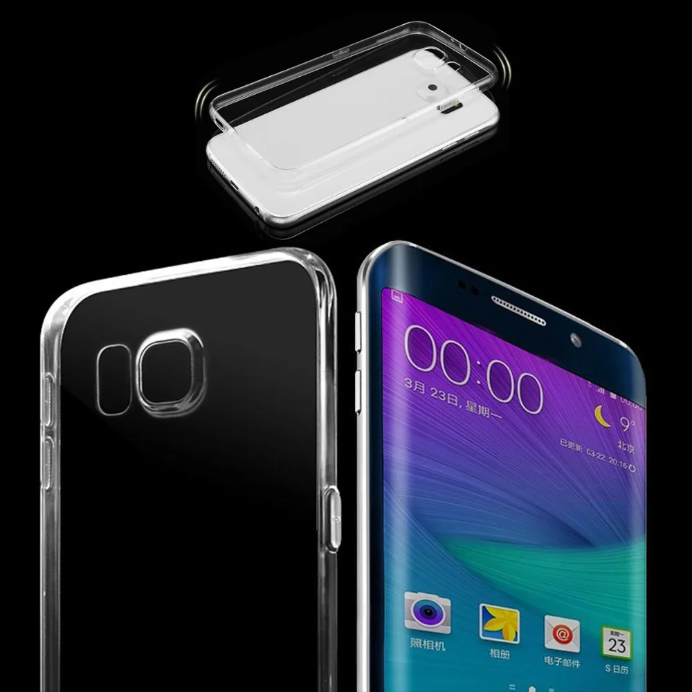 Чехол для Samsung Galaxy S4/S5/S6/S7/S8/S9/Mini/Plus/edge plus прозрачный ТПУ силиконовый мягкий гелевый