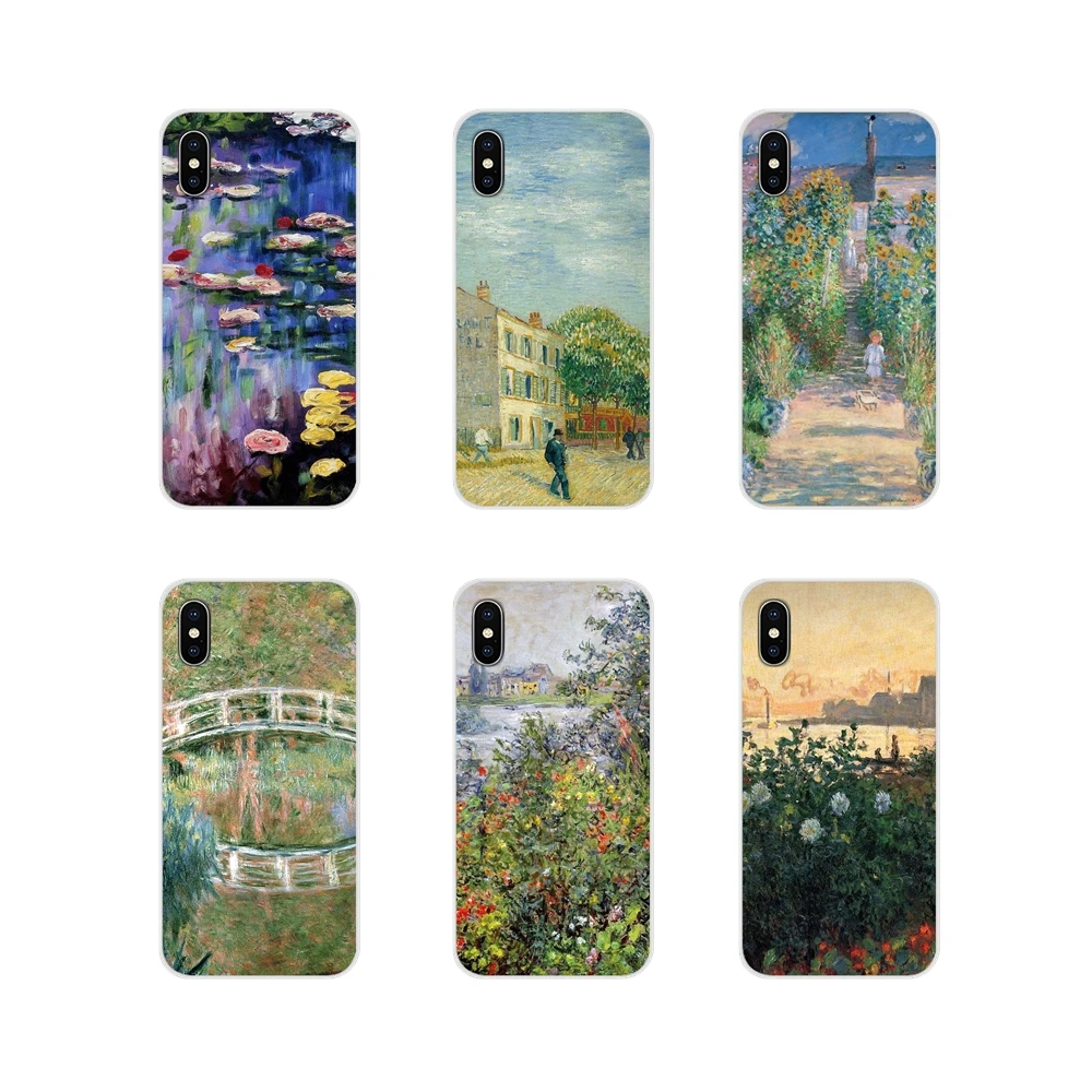 

Claude Monet Impressionism TPU Transparent Shell Cases For Apple iPhone X XR XS MAX 4 4S 5 5S 5C SE 6 6S 7 8 Plus ipod touch 5 6