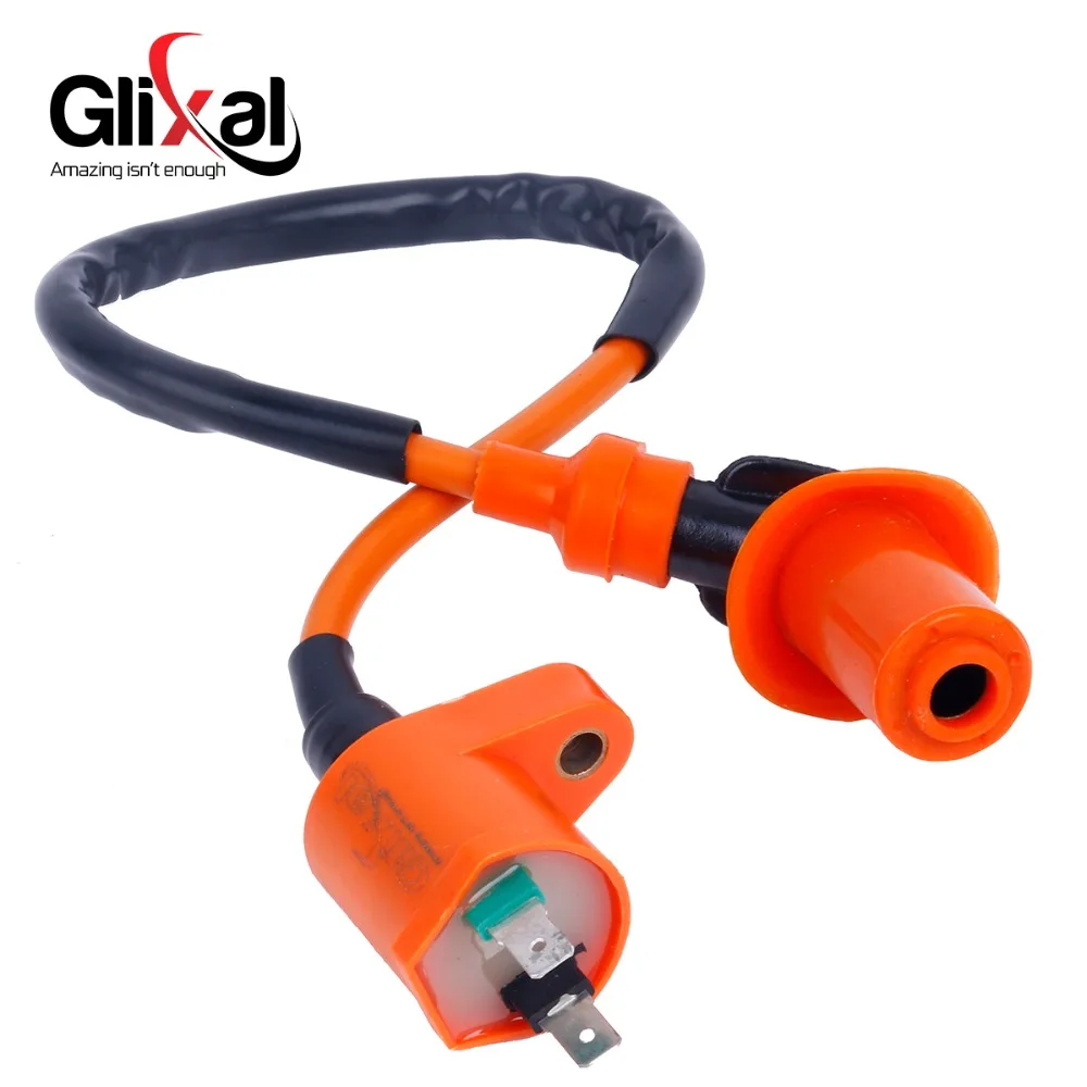 

Glixal High Performance Racing Ignition Coil GY6 50cc 125cc 150cc Chinese Moped ATV Go Kart Quad 139QMB 152QMI 157QMJ Scooter