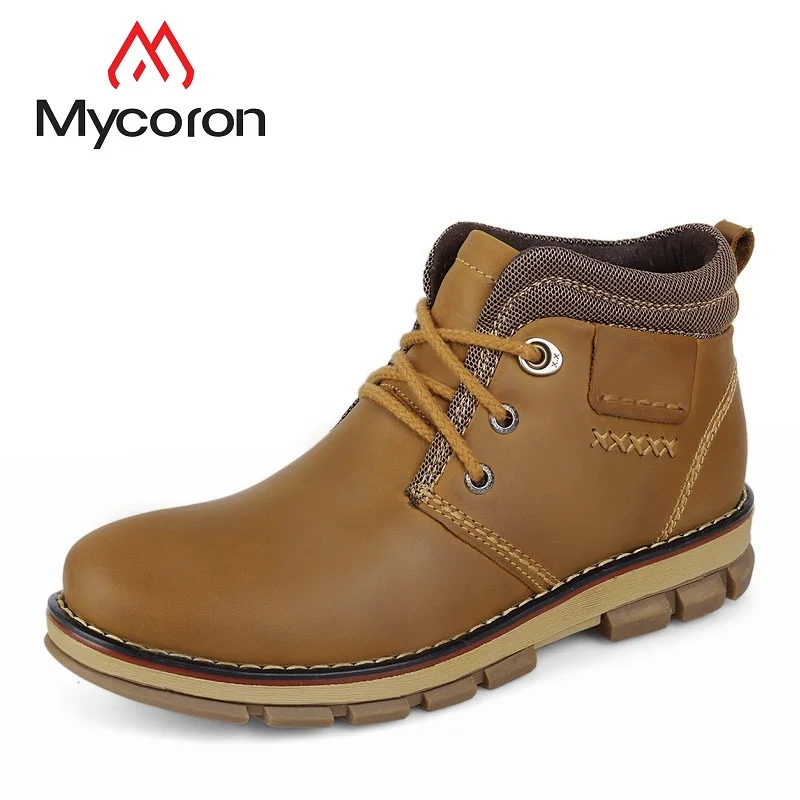 

MYCORON Autumn Winter Casual Snow Shoes Men Waterproof Ankle Boots Flat Slip-Resistant Man Winter Boots Fashion Botas Masculina