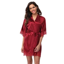 Женские пижамы сексуальная ночная сорочка и халаты шелковое кружевное нижнее белье Свадебные платья кимоно юката Ночное платье