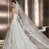 2022 fotos reales Blanco/Marfil velo De novia 3m largo peine Mantilla De encaje Catedral novia velos y accesorios para bodas Veu De Noiva ► Foto 1/6