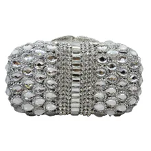 Клатч женская свадебная сумка Роскошные Алмазные сумки-клатчи для вечеринок женские кожаные сумки блестящая Свадебная сумка 88253