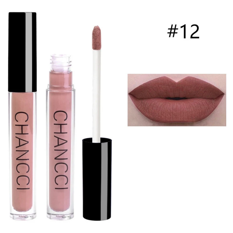 

12 Colors Matte Lipgloss Long Lasting Waterproof Cosmetic Sexy Red Velvet Liquid Lipstick Beauty Keep 24 Hours Makeup lipgloss