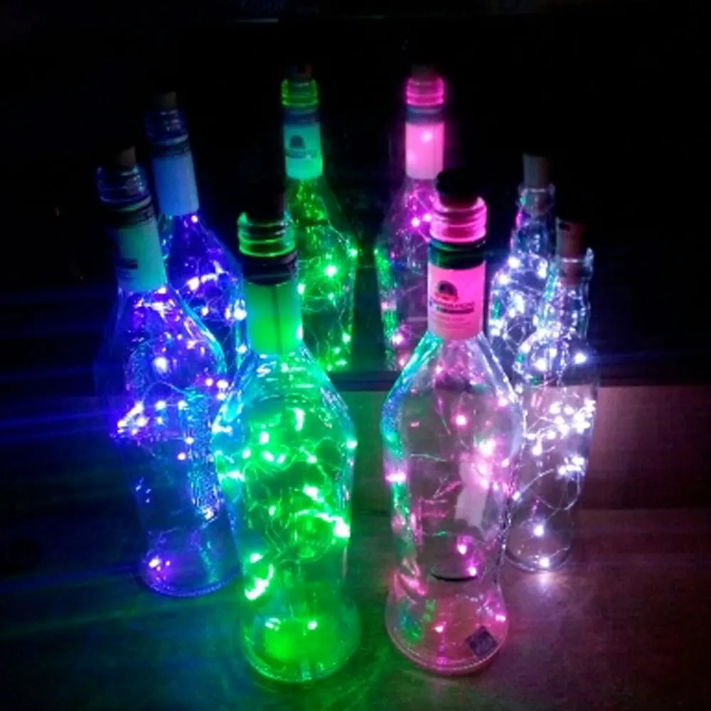 10 20 30 светодиодный светильники в форме винных бутылок пробковая гирлянда на батарейках DIY рождественские гирлянды для вечерние, праздничные, свадебные украшения